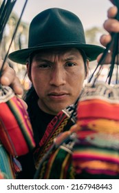 Ecuadorian Indigenous Family Merchant Of The Oldest Inca Culture In South America