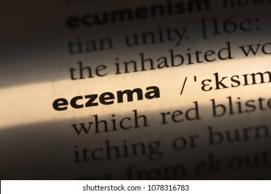 eczema word in a dictionary. eczema concept