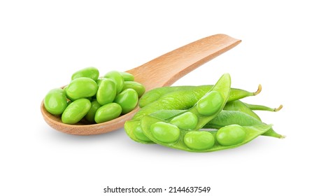 Edamame Beans Isolated On White Background