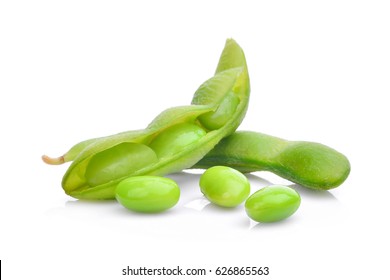 Edamame Beans Isolated On White Background