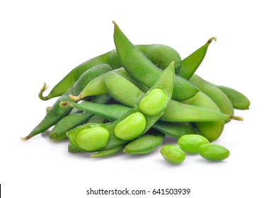 Edamame Beans Isolated On White Background