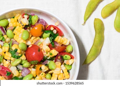 Edamame Cherry Tomato Corn Salad