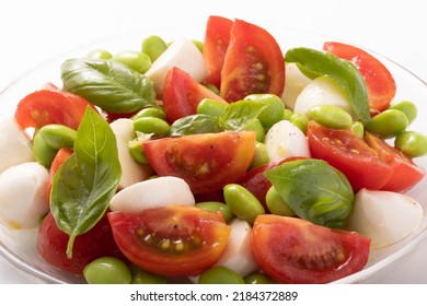 Edamame Salad (Tomatoes, Cheese, Basil)