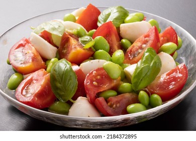 Edamame Salad (Tomatoes, Cheese, Basil)