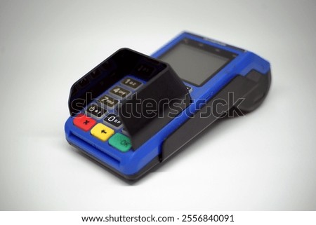 EDC machine Debit card isolated on white background