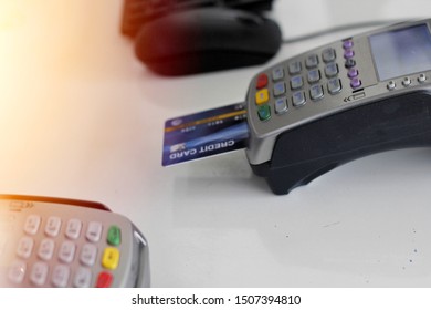 EDC machine (Electronic data capture) on the table