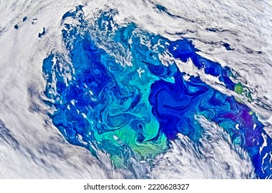 Eddies in the Southern Ocean. Aerial view of ocean surface texture. Elements of this image furnished by NASA. - Powered by Shutterstock