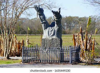 Edgard, Louisiana, U.S.A - February 2, 2020 - A Monument Near Whitney Plantation