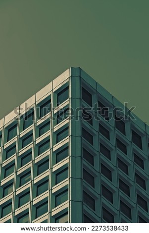 edge of building in a split tone style