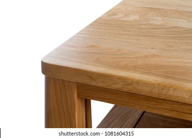 Edge And Corner Of Oak Wood Table Top