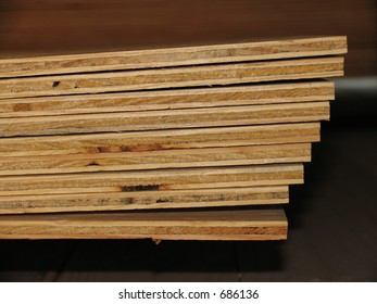 Edge Of Stack Of Plywood