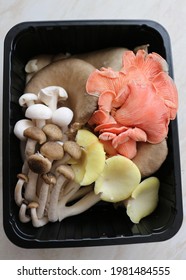 Edible Wild Mushrooms In A Punnet