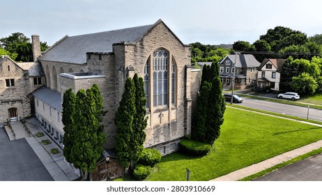 An edifice that appears to be built like a fortress but serves as a place to worship the Lord.