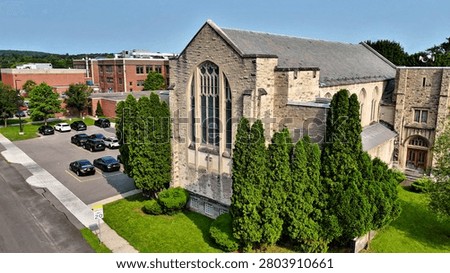 An edifice that appears to be built like a fortress but serves as a place to worship the Lord.