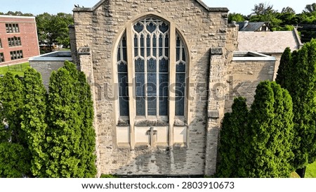 An edifice that appears to be built like a fortress but serves as a place to worship the Lord.