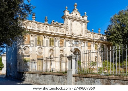 Edificio della Meridiana (Building of Sundial) in Villa Borghese gardens, Rome, Italy