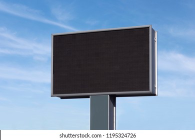 E-Digital Big Large Empty Blank Screen Big Billboard TV Mockup Template For Advertisement.