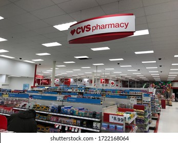 Edina, Minnesota/USA. February 10, 2019.  The interior of a CVS pharmacy in Minnesota. 