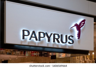 EDINA, MN/USA - JANUARY 1, 2020: Papyrus Retail Store Exterior And Trademark Logo.