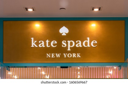 EDINA, MN/USA - JANUARY 1, 2020: Kate Spade New York retail store exterior and trademark logo.