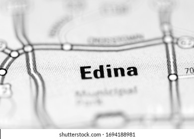 Edina on a geographical map of USA