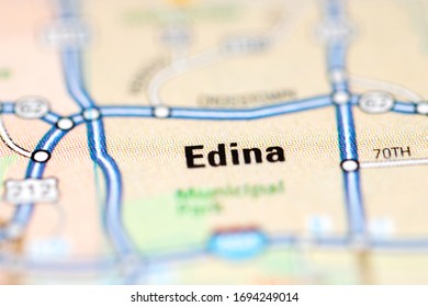 Edina on a geographical map of USA