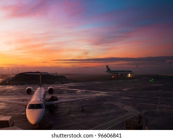 Edinburgh Airport Sunset