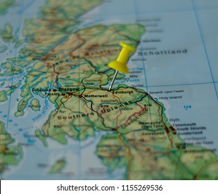 Edinburgh Capital Of Scotland On A Map