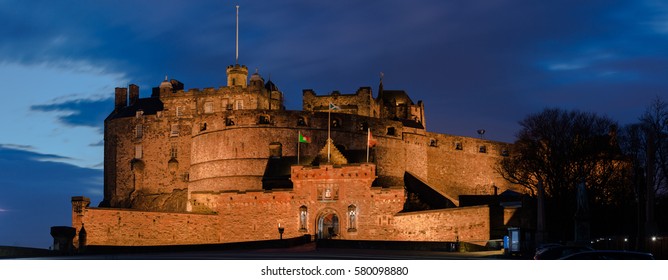 Edinburgh Castle At Night.  January 27, 2017