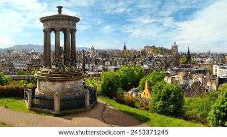 Edinburgh castle view from Calton hill, Scotland - UK