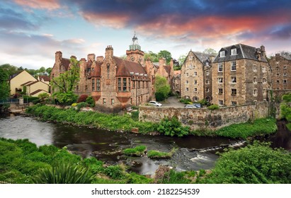 Edinburgh - Dean Village At Dramatic Sunrise, Scotland