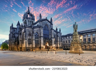 Edinburgh Giles Cathedral At Sunrise, Scotland