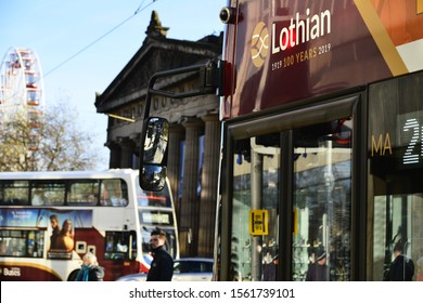 Edinburgh Lothian Scotland 14/11/2019 Lothian  Buses Transportation In Edinburgh 