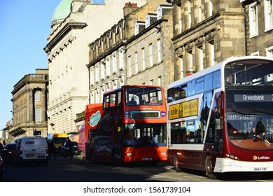 Edinburgh Lothian Scotland 14/11/2019 Lothian  Buses Transportation In Edinburgh 