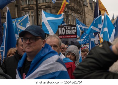 Edinburgh October 2019,Scotland,independence March In Edinburgh 5-10-19,All Under One Banner