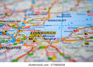 Edinburgh On A Map Of Europe Background