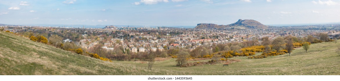 Edinburgh Panorama From Blackford Hill Scotland