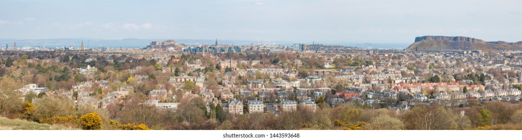 Edinburgh Panorama From Blackford Hill Scotland