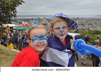 Edinburgh, Scotland 21 September 2013 - Second Scottish Independence Referendum March From The Royal Mile To Calton Hill