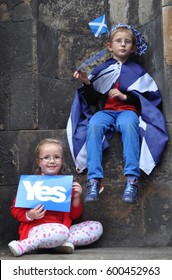 Edinburgh, Scotland 21 September 2013 - Second Scottish Independence Referendum March From The Royal Mile To Calton Hill