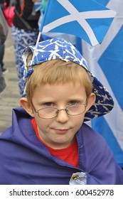 Edinburgh, Scotland 21 September 2013 - Second Scottish Independence Referendum March From The Royal Mile To Calton Hill