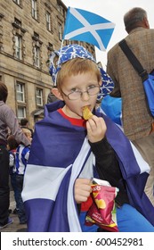 Edinburgh, Scotland 21 September 2013 - Second Scottish Independence Referendum March From The Royal Mile To Calton Hill