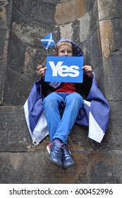 Edinburgh, Scotland 21 September 2013 - Second Scottish Independence Referendum March From The Royal Mile To Calton Hill