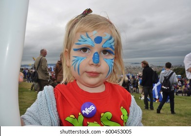 Edinburgh, Scotland 21 September 2013 - Second Scottish Independence Referendum March From The Royal Mile To Calton Hill