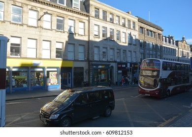 Edinburgh, Scotland 25 March 2017 - Street With Lothian Bus