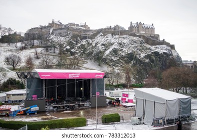 Edinburgh/ Scotland - Hogmanay Stage Set-Up - December 29th 2017