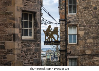 Edinburgh, Scotland - January 19, 2020: Building Of Writers Museum In The Old Town Of Edinburgh City, Scotland, UK