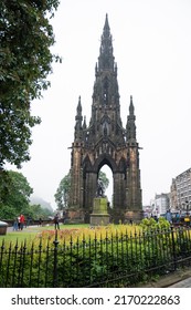 Edinburgh, Scotland - June 24, 2019: Scott Monument in centre of Edinburgh