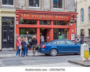 Edinburgh, Scotland, June 26, 2016: The Elephant House In Cowgate, Made Famous By JK Rowling Of Harry Potter Fame.