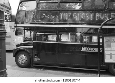 Edinburgh, Scotland - May 24, 2018: Ghost Tour Bus